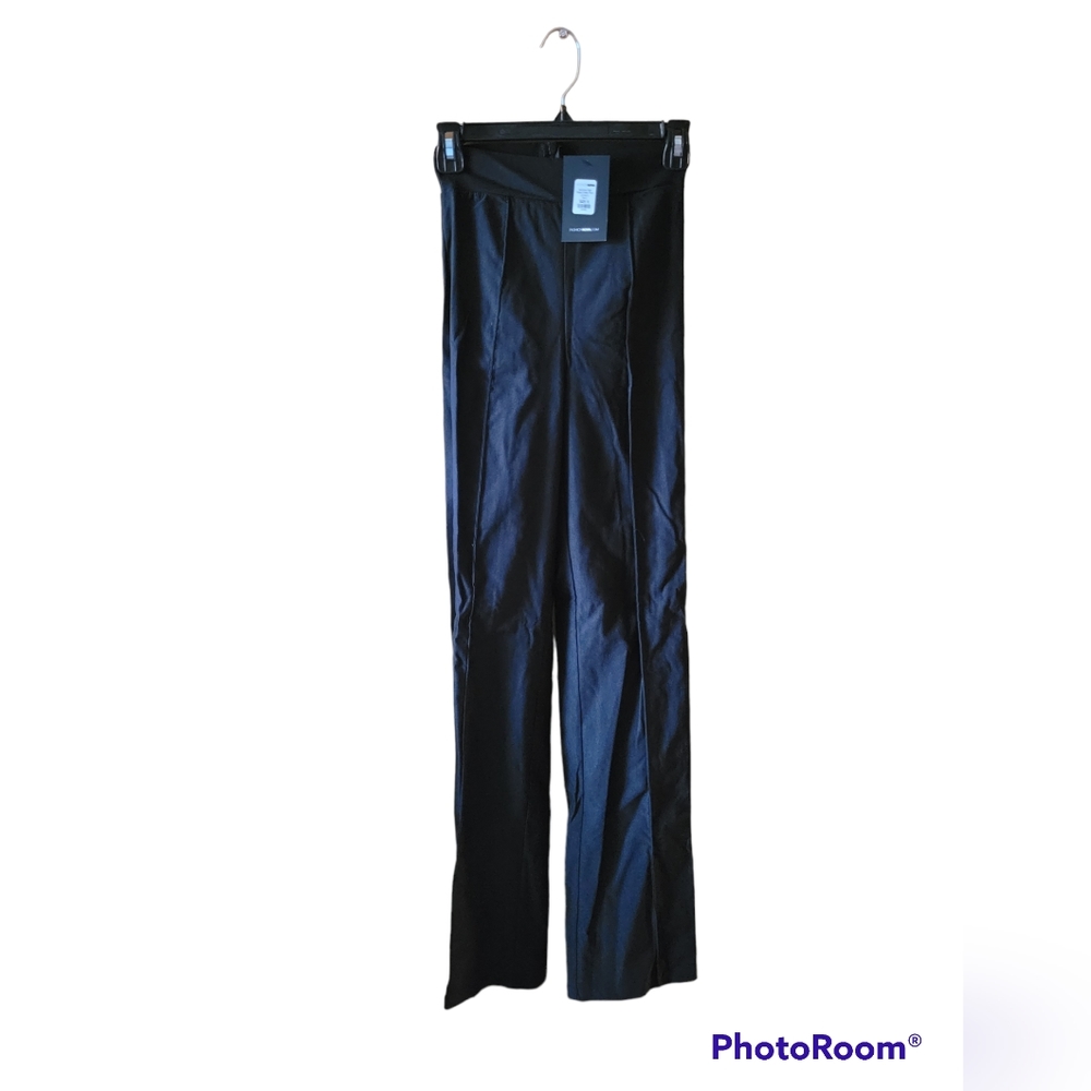 Fashio nova small black high waist flare old school fashion pants work dressy